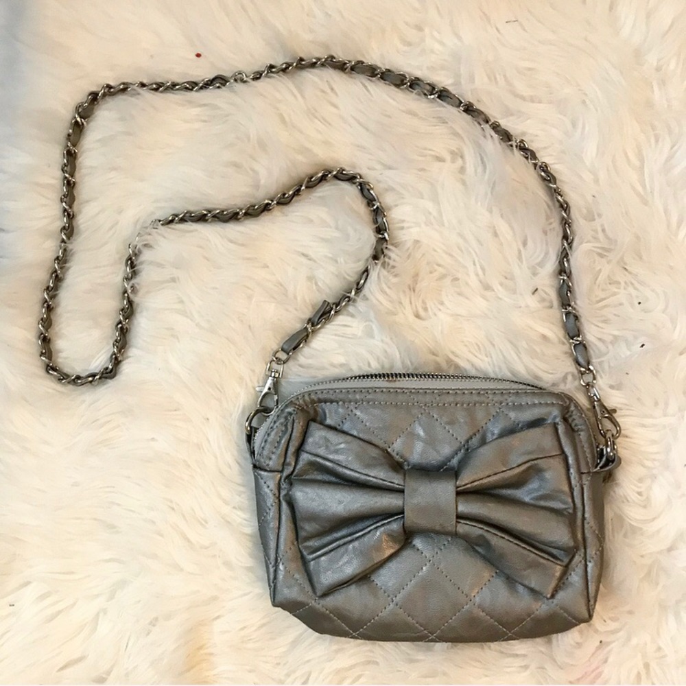 Silver/Grey Crossbody/Clutch